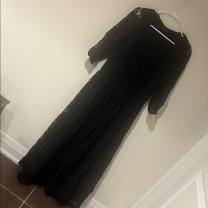 City Chic Black Long Sleeve Lace Dress